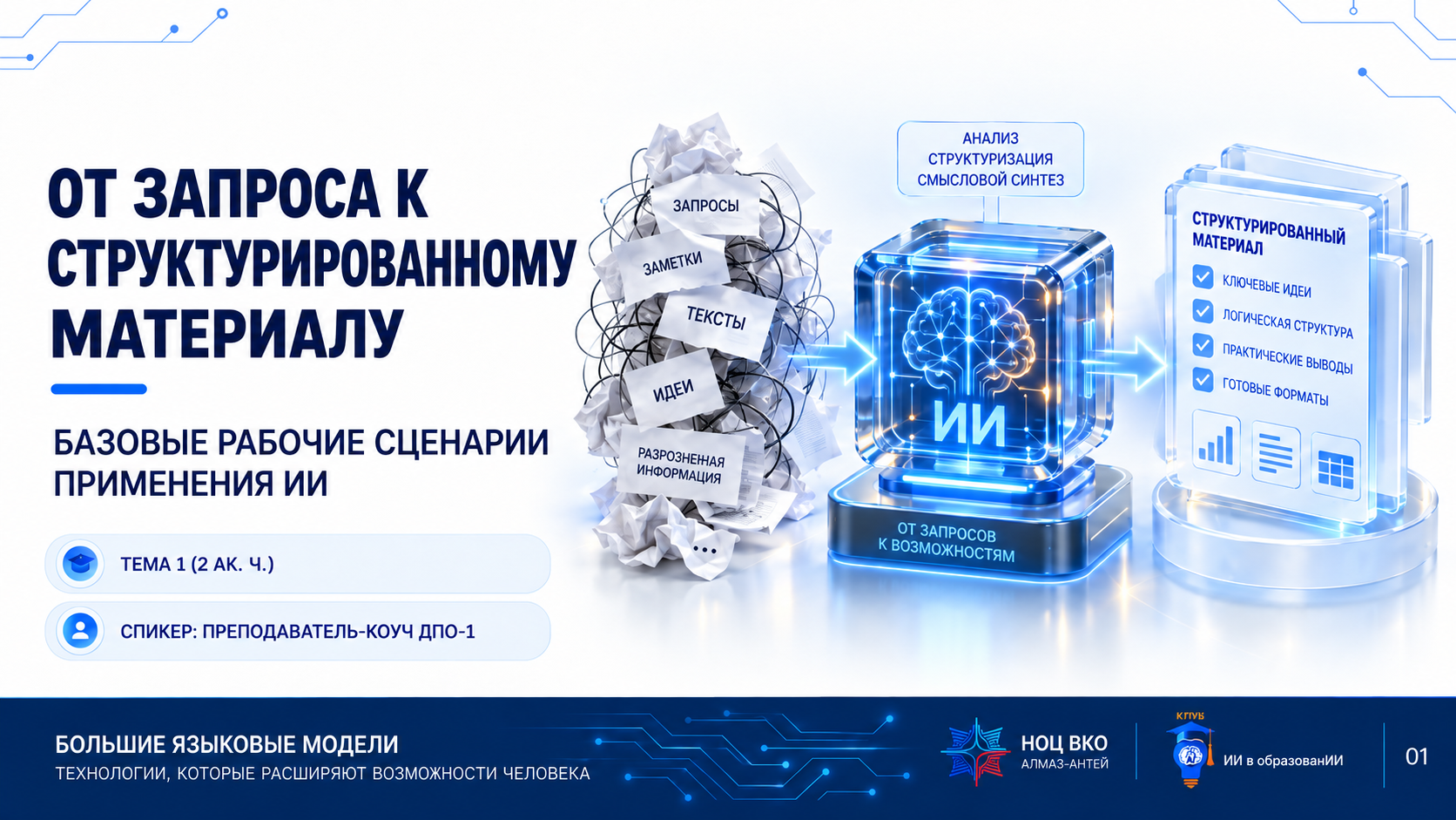 Раздел 4. Базовые рабочие сценарии